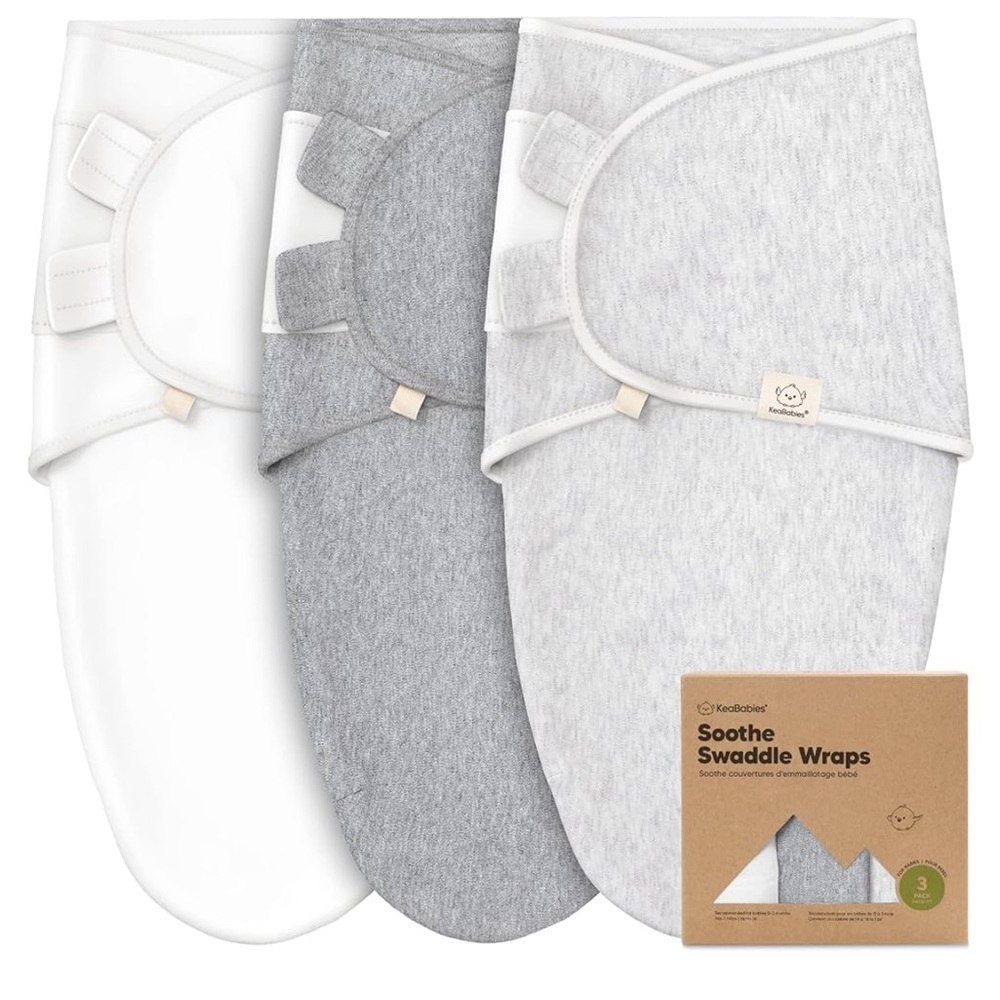 KeaBabies swaddle 3 pack